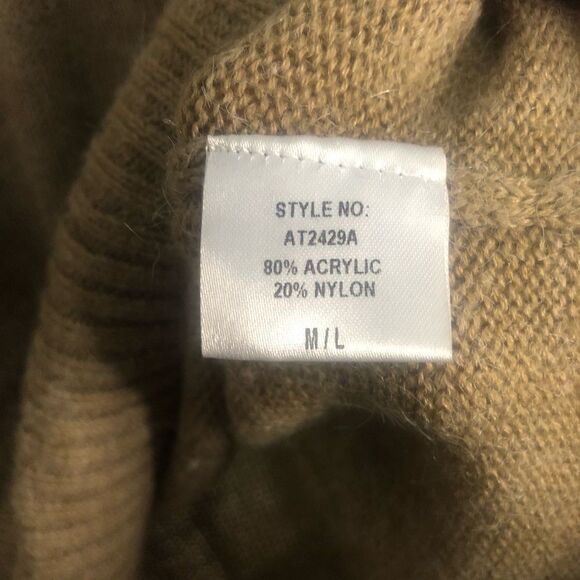 Rehab tie sleeves tan crop sweater 0131 - Picture 5 of 6